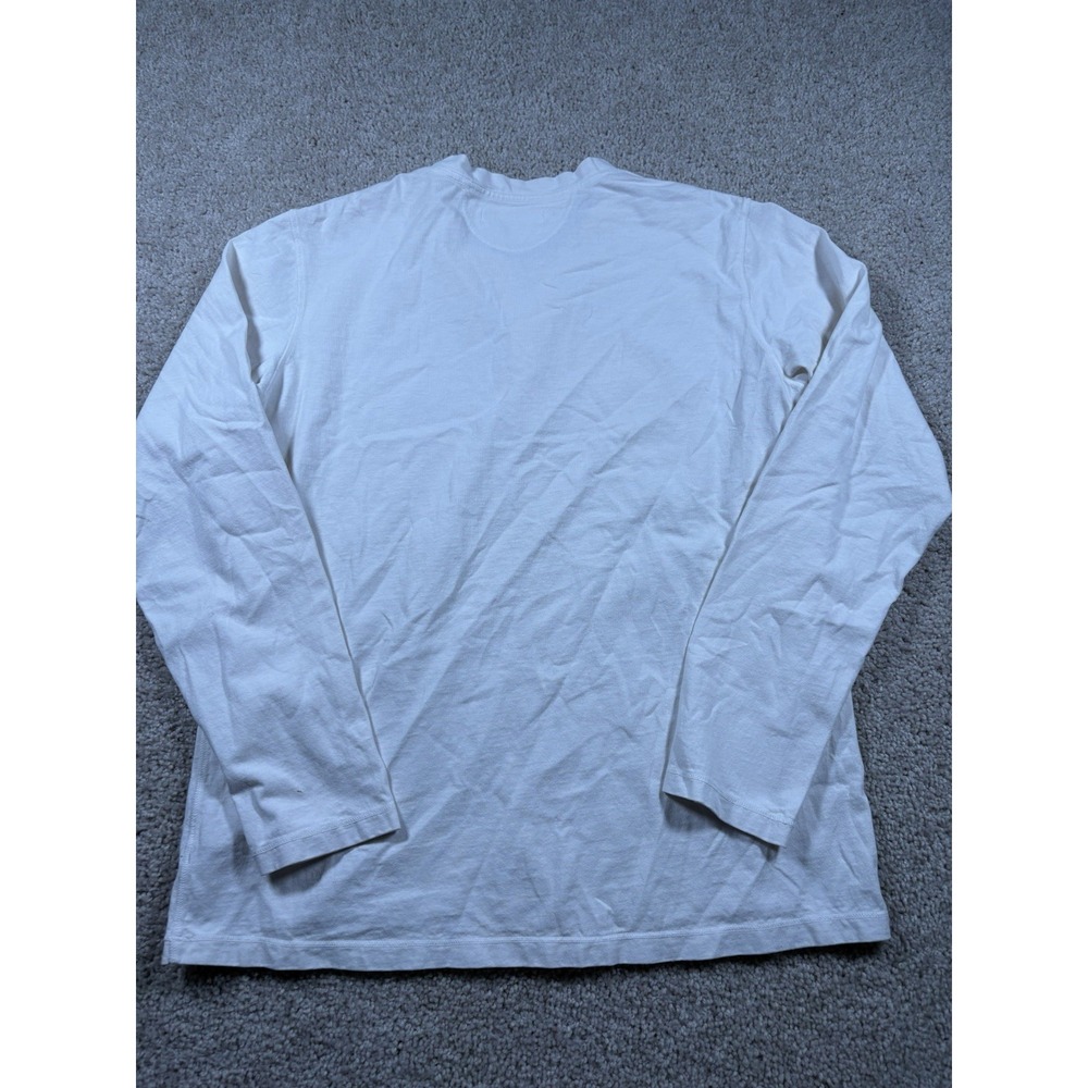 Imogene + Willie Men's Long Sleeve Henley Shirt White Off-White Size M - Picture 4 of 6